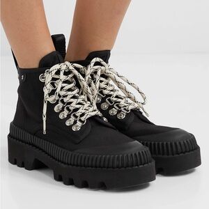 Proenza Schouler Canvas lug sole hiking sneakers black